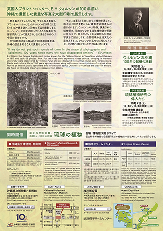 ウィルソンが見た沖縄 ～琉球の植物研究史100年と共に～