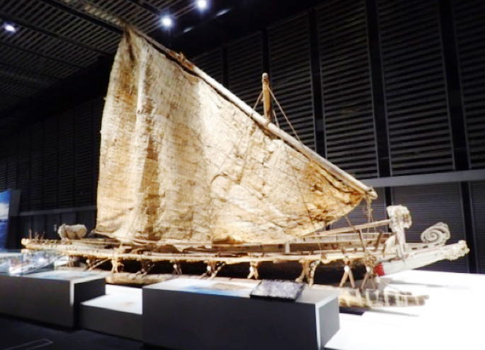 クラカヌー（海洋文化館展示品）ある特別な航海にだけ使用されたカヌー