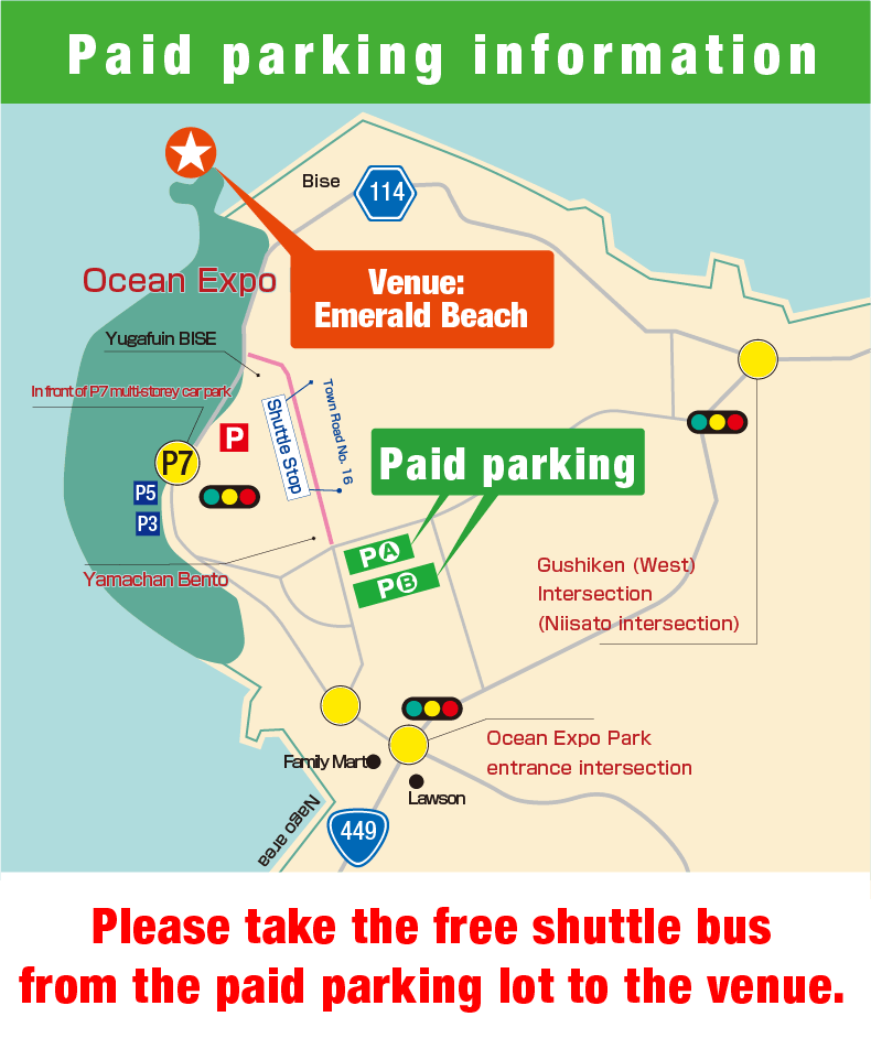 Paid parking information