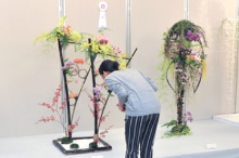 フラワーデザイン展、展示の様子