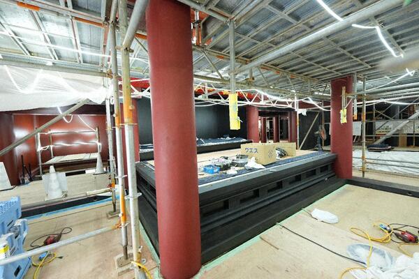 2階御差床　塗装状況 