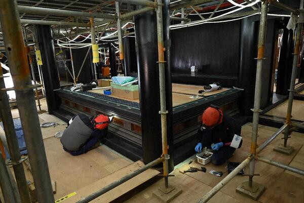 2階御差床　塗装状況 