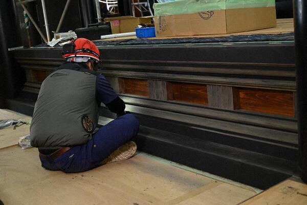 2階御差床　塗装状況 