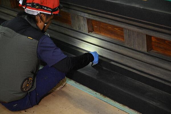 2階御差床　塗装状況 