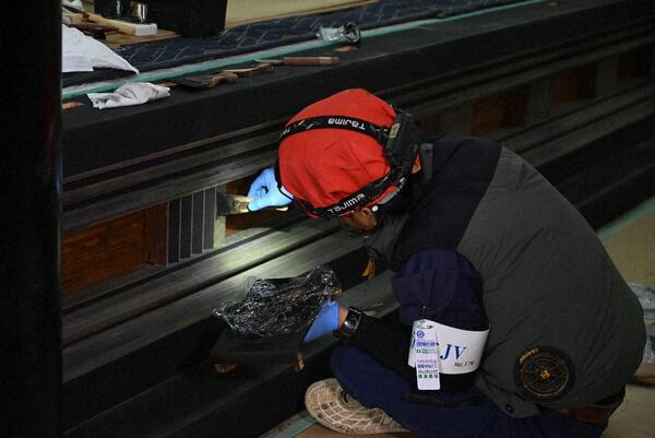 2階御差床　塗装状況 