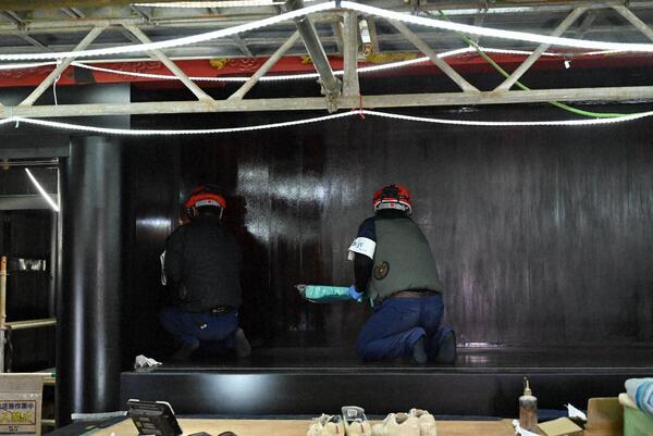 2階御差床　塗装状況 