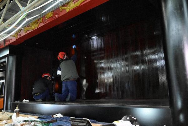 2階御差床　塗装状況 