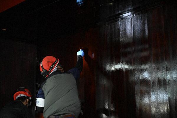 2階御差床　塗装状況 