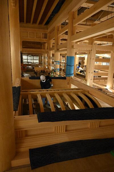 1階御差床　天井板取付 