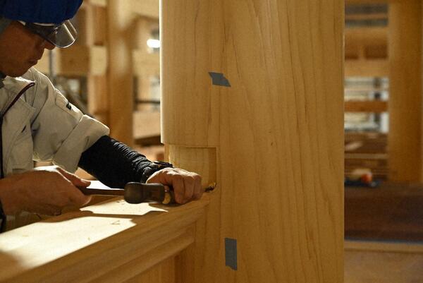 1階御差床　地覆取付け 