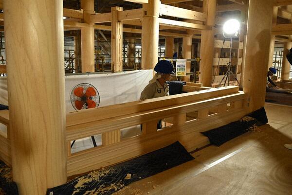 1階御差床　地覆取付け 