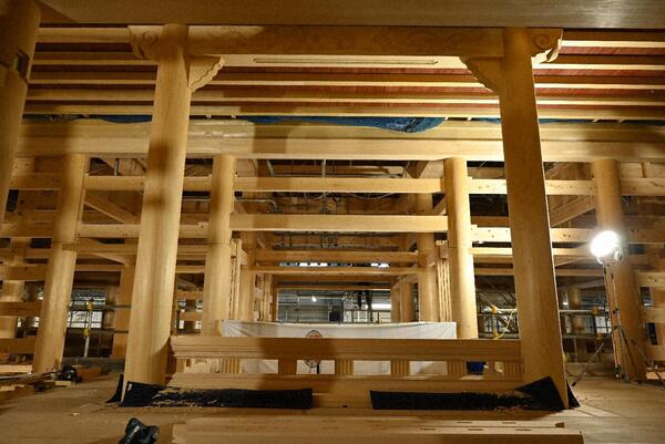 1階御差床　地覆取付け 