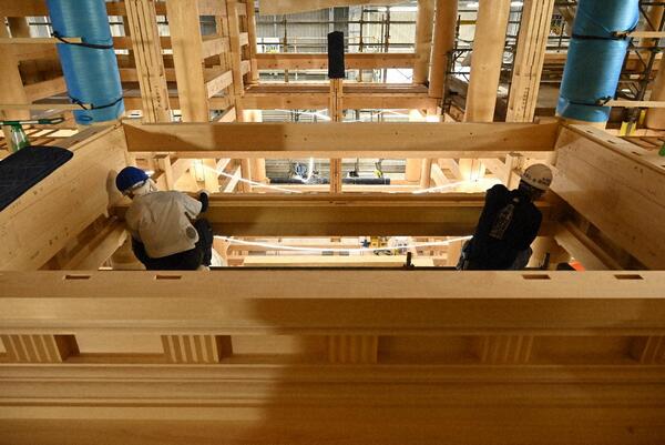 1階御差床　廻縁取付け 