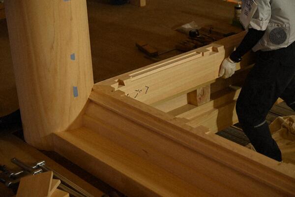 1階御差床　下框取付け 