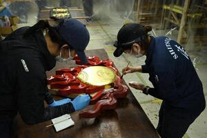 唐破風妻飾　火炎宝珠　彩色のメイン画像