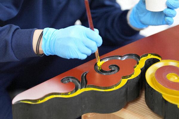 唐破風妻飾　懸魚　中塗り