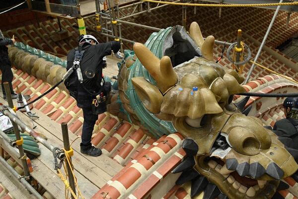 龍頭棟飾　設置 