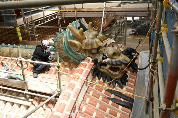 龍頭棟飾　設置 