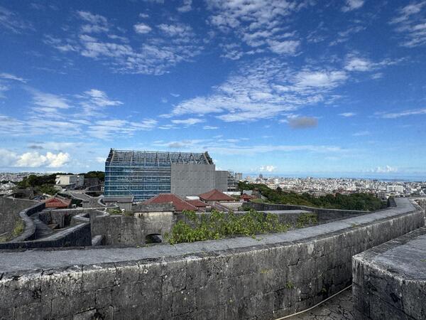 東のアザナより素屋根解体過程 