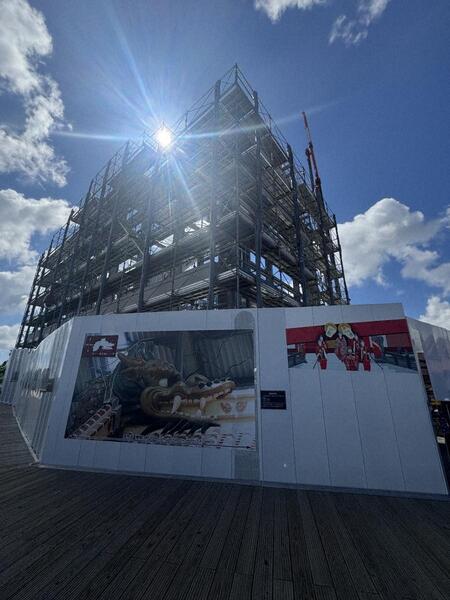 素屋根解体過程（2025年9月） 