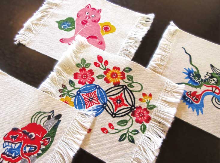 紅型コースター作り