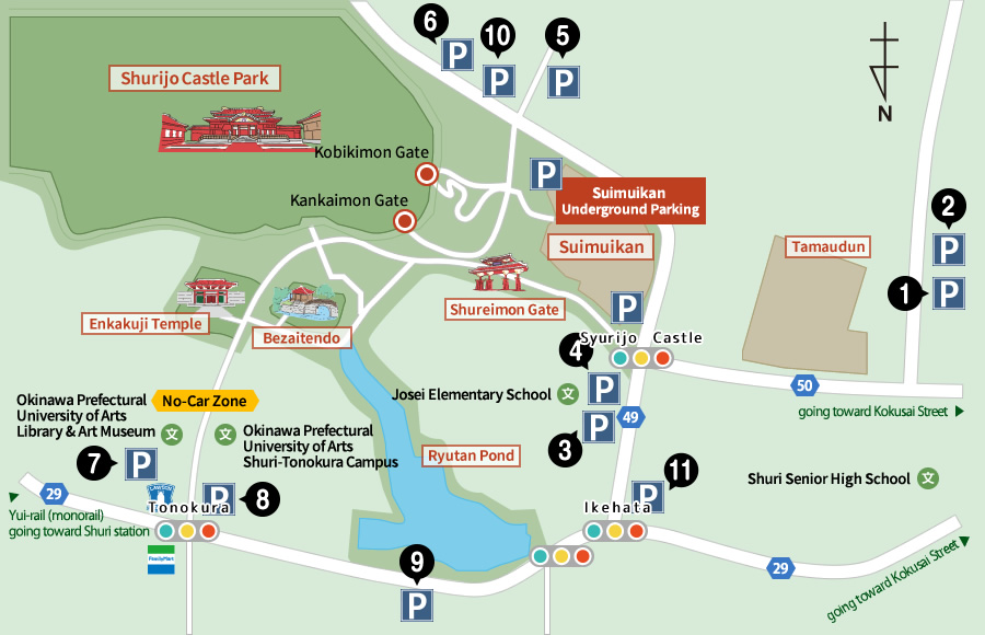 Private Parking Lots in the Vicinity